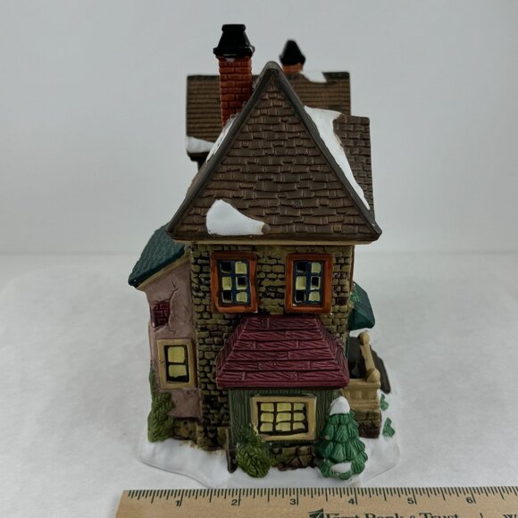 Santas Workbench Cornerstone Cobbler Haberdashery Lighted Porcelain Christmas - Picture 12 of 16